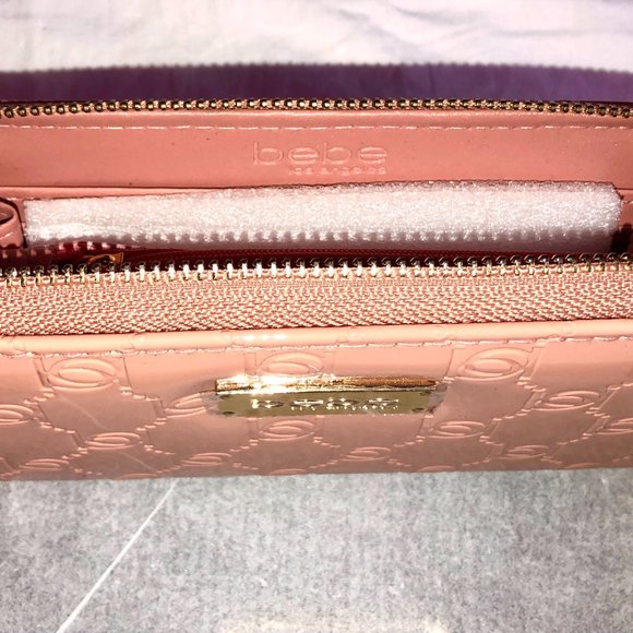 Bebe Embossed Patent Wallet in Blush | NWT - Picture 2 of 4